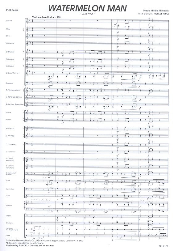 Watermelon Man: für Blasorchester