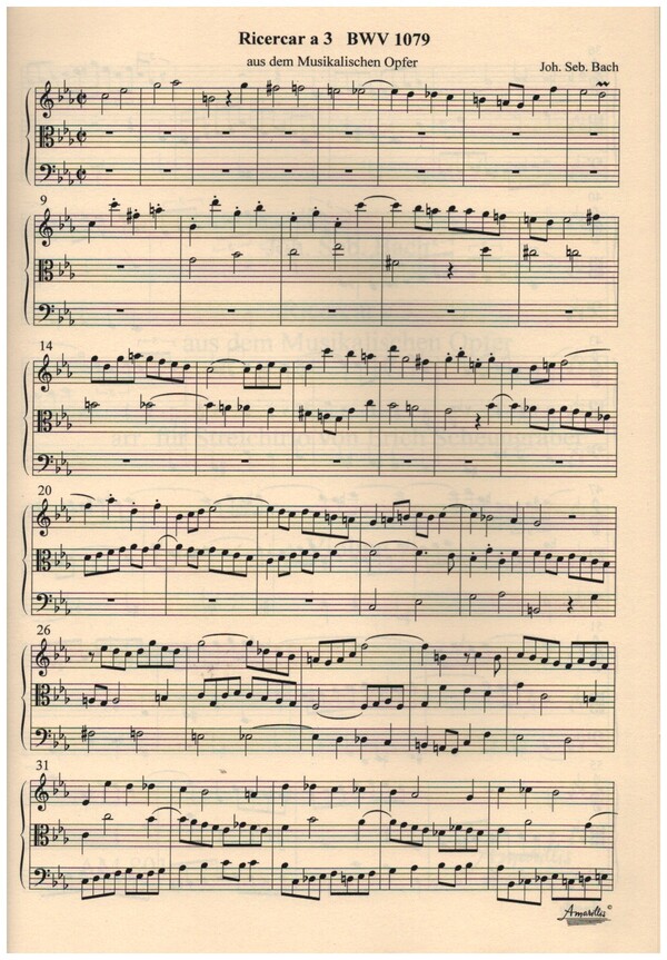 Ricercar a 3 BWV1079  für Streichtrio