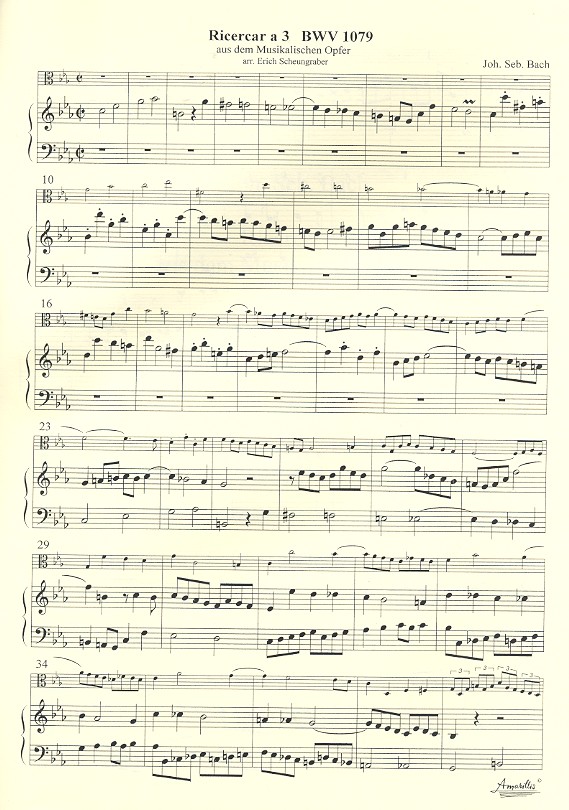 Ricercar a 3 BWV1079  für