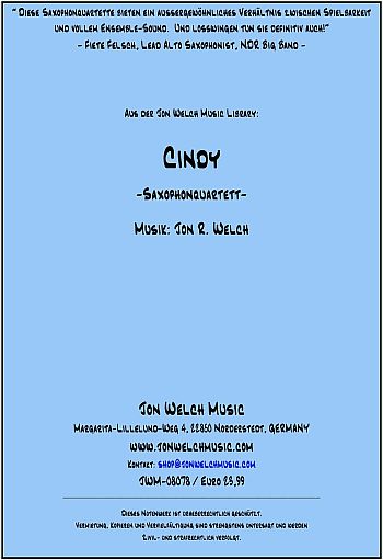 Cindy für 4 Saxophone (AA(T)TBar)