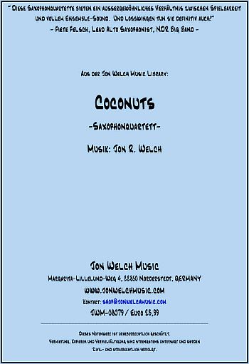 Coconuts für 4 Saxophone (AA(T)TBar)