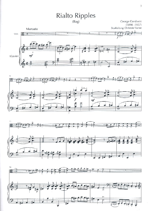 Rialto Ripples für Viola und Klavier