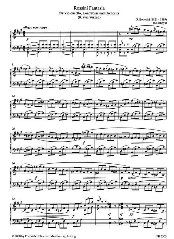Rossini Fantasia für Violoncello, Kontrabass