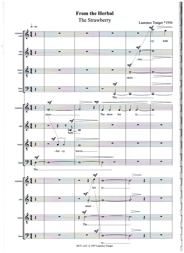 From the Herbal für gem Chor a cappella