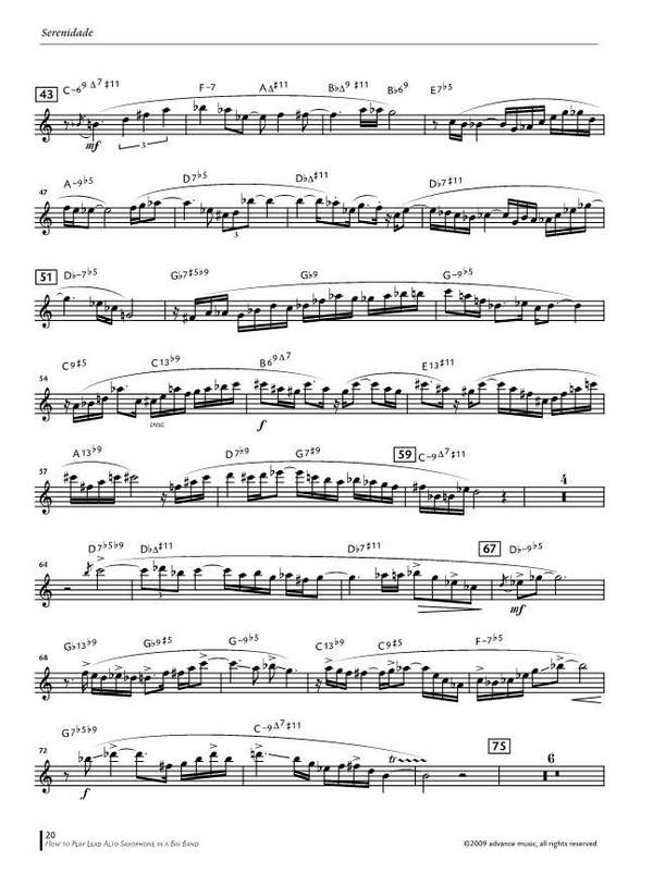 How to play Lead Alto Saxophone in a Big Band (+CD)