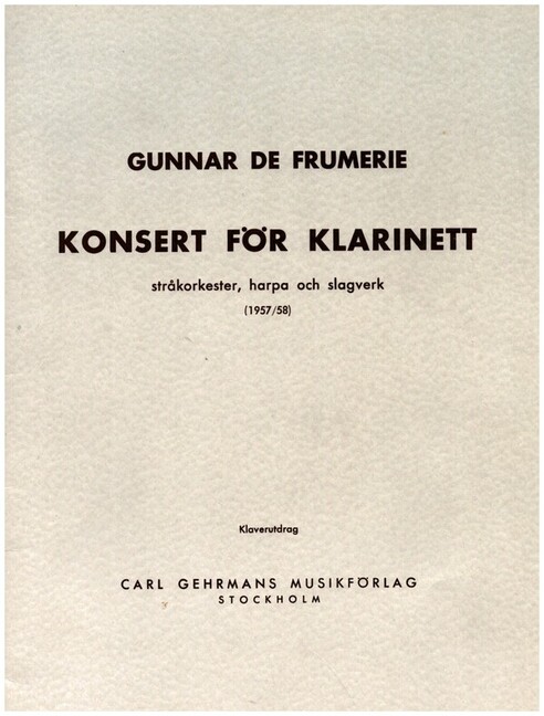 Konsert för klarinett, strakorkester, harpa och slagverk