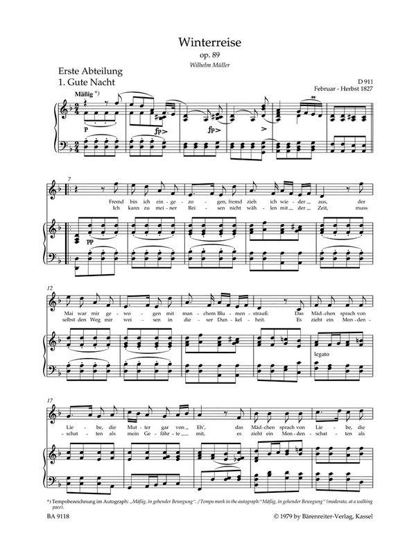 Winterreise op.89 D911
