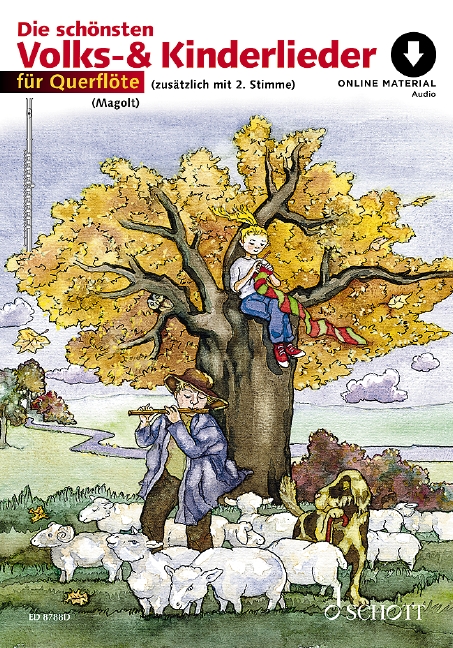 Die schönsten Volks- und Kinderlieder (+Online Audio)