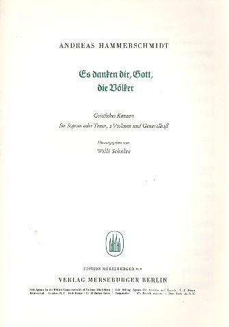 Es danken dir Gott die Völker