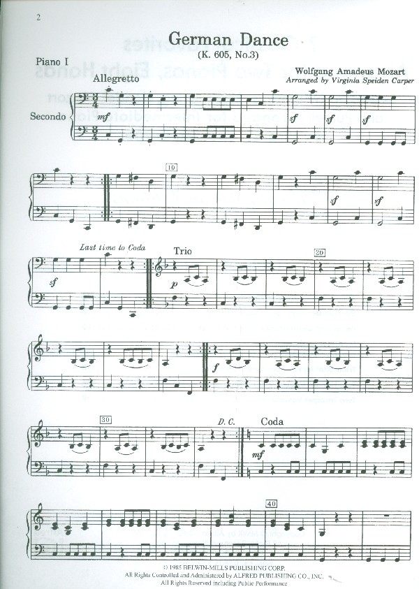 7 classical Favorites for 2 pianos