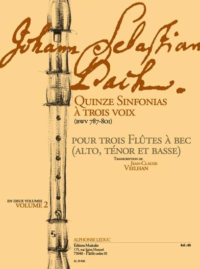 15 Sinfonias à 3 voix vol.2 (BWV787-801)