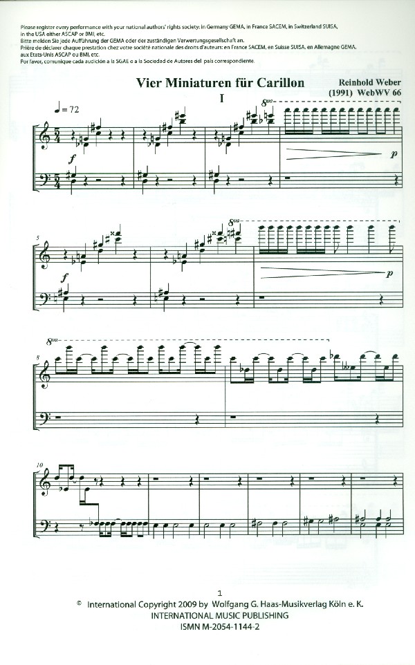 4 Miniaturen WebWV66 für Carillon