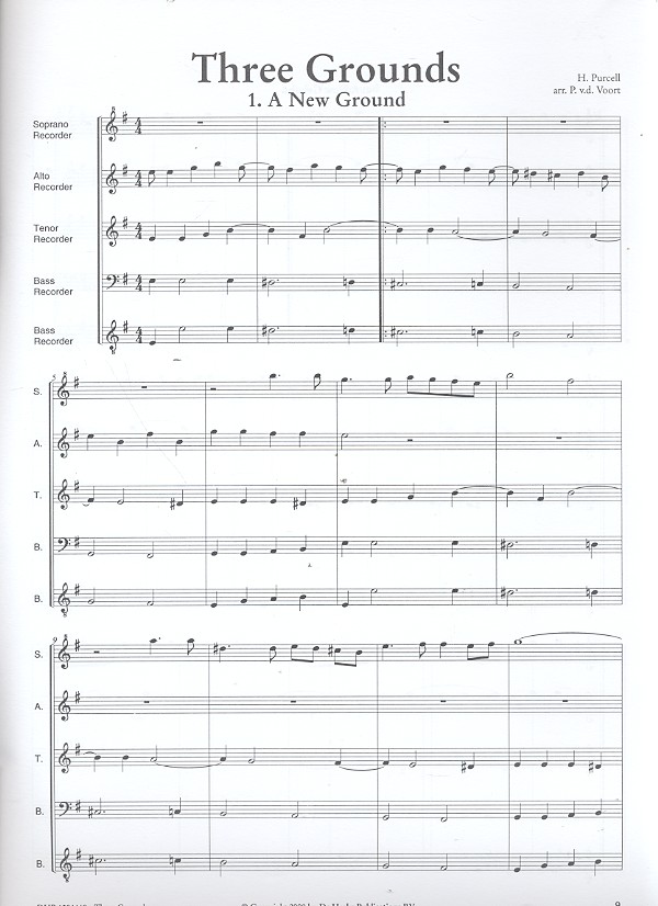 3 Grounds für 4 Blockflöten (SATB)