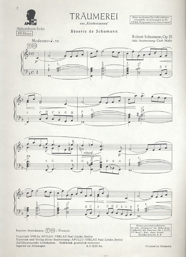 Träumerei aus Kinderszenen