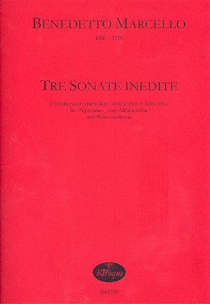 3 Sonate inedite für Sopranino-