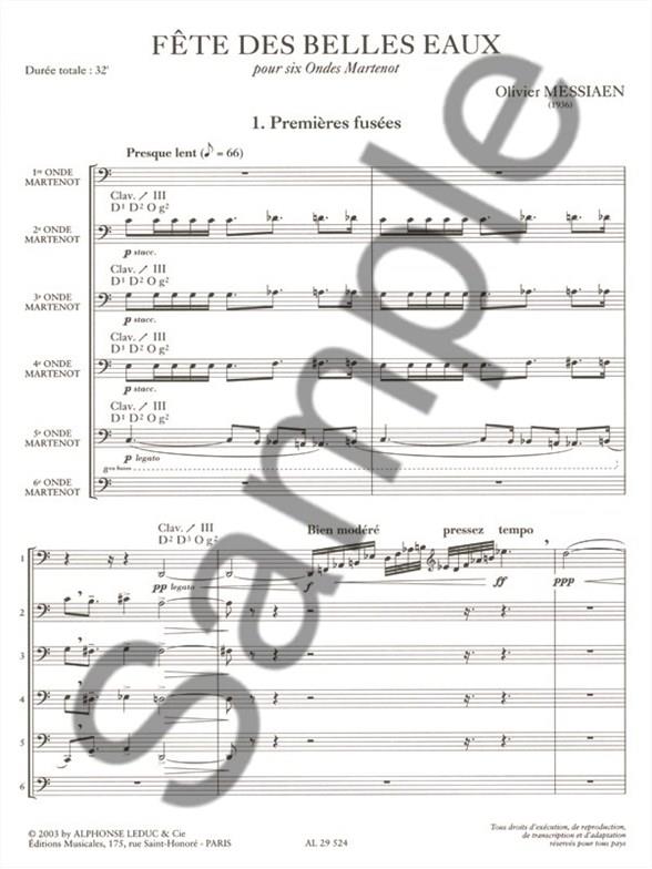 Fete des Belles Eaux pour 6 ondes martenot