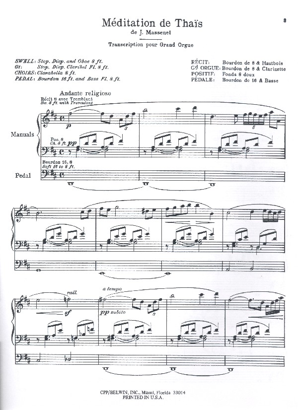 Meditation From the Opera 'Thais' 