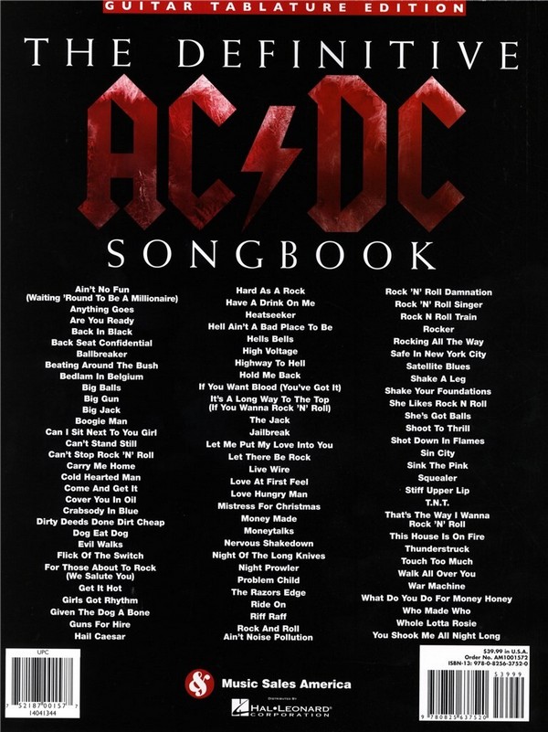 The definitive AC/DC Songbook
