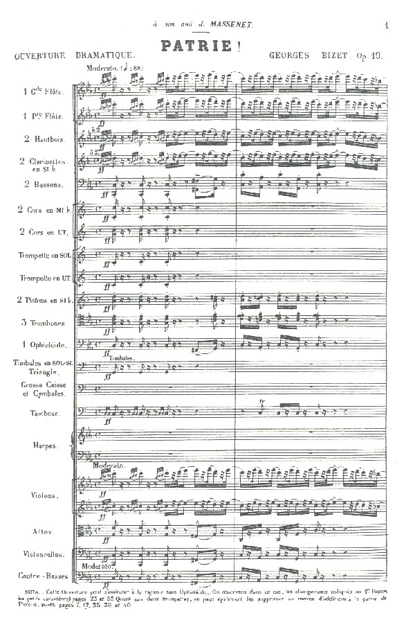 La patrie op.19 für Orchester