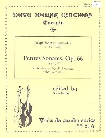 Petites sonates op.66 vol.1 for 2 bass viols