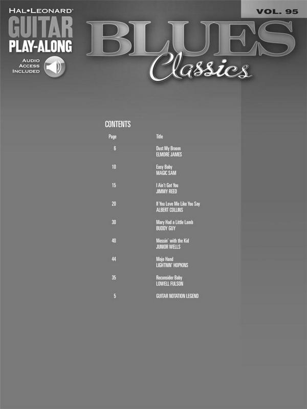 Blues Classics (+CD): guitar playalong vol.95