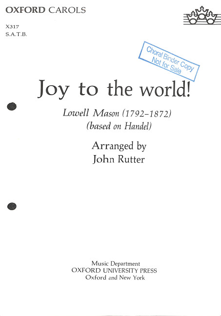 Joy to the World for mixed chorus