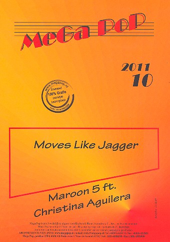 Moves like Jagger: für Klavier (en)