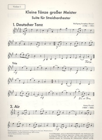 Kleine Tänze großer Meister - Suite