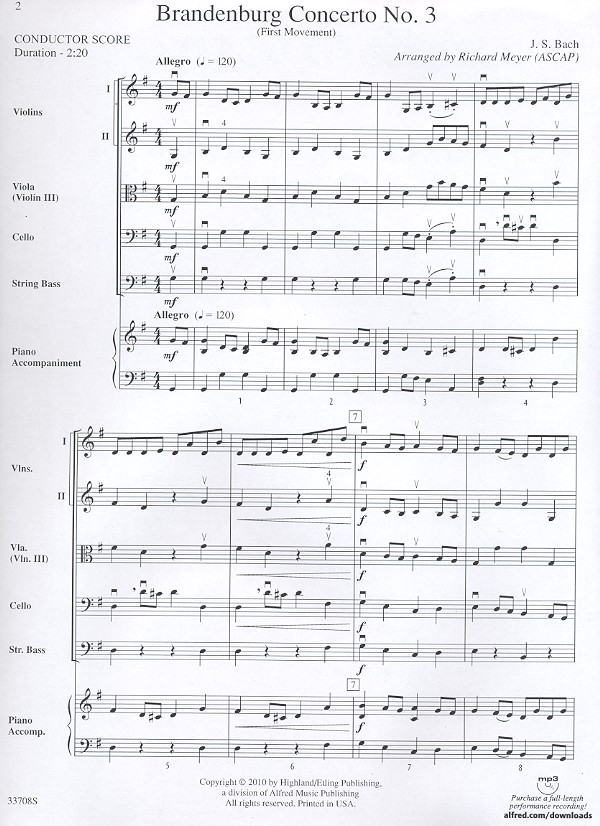 Brandenburg Concerto no.3 - first Movement