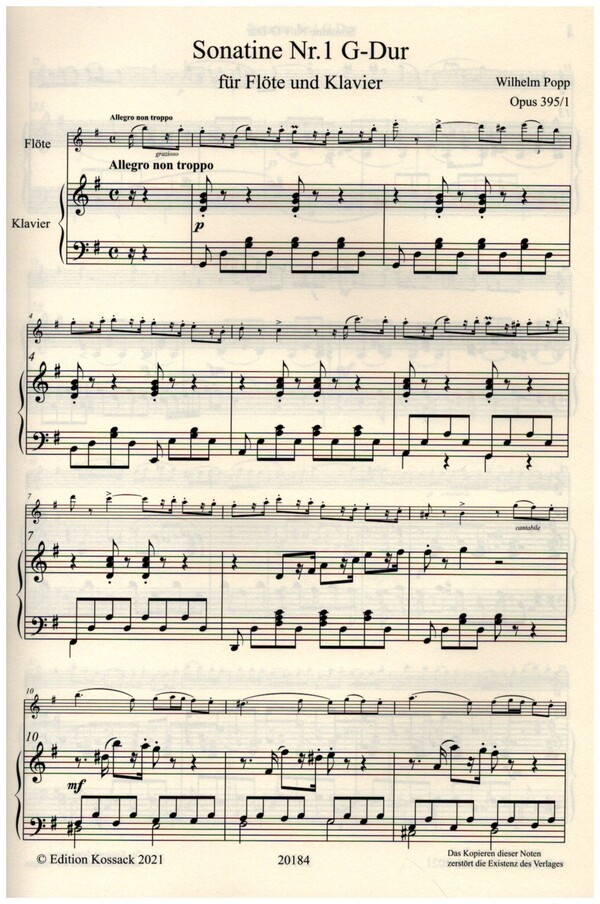 Sonatine G-Dur Nr.1 op.395