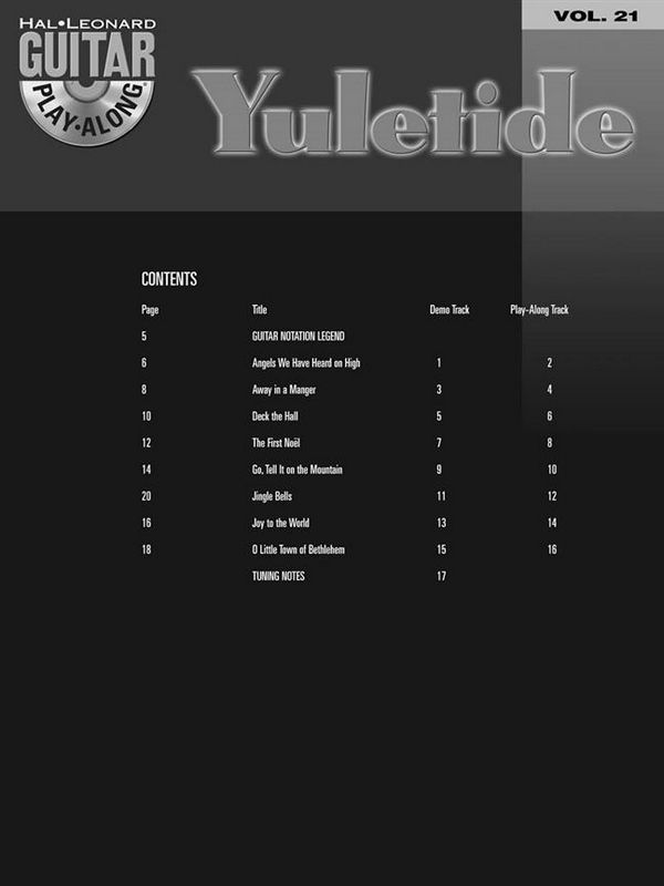 Yuletide (+CD): guitar play-along vol.21