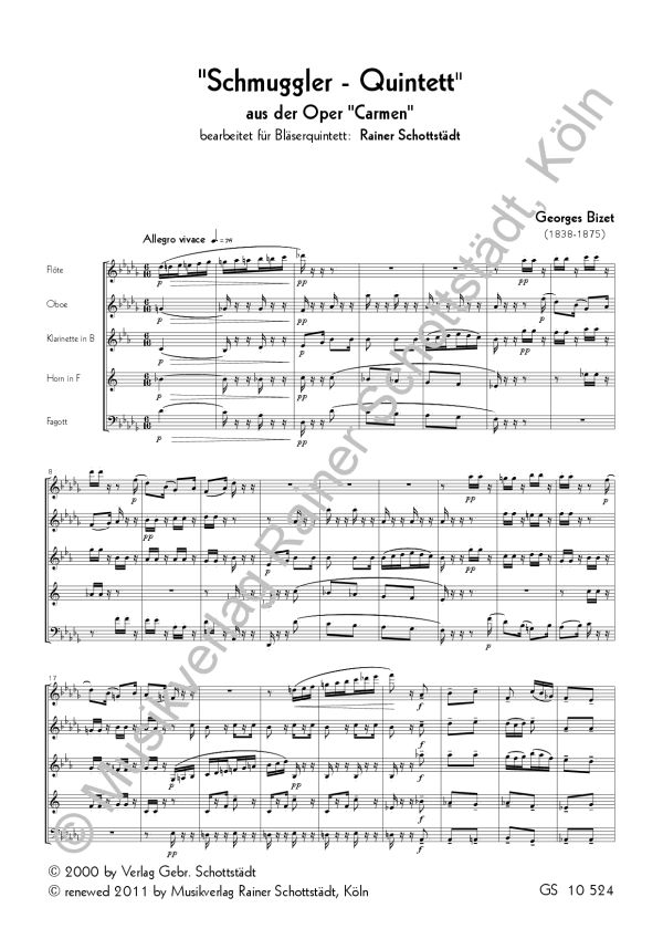 Schmuggler-Quintett aus Carmen