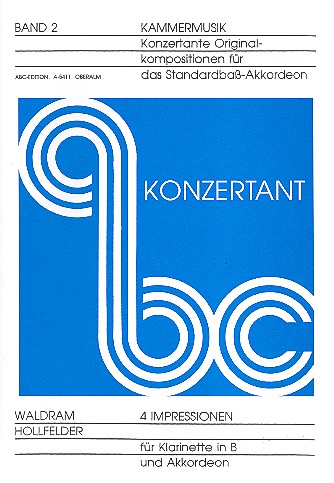 ABC Konzertant Band 2  4 Impressionen für Klarinette in b und