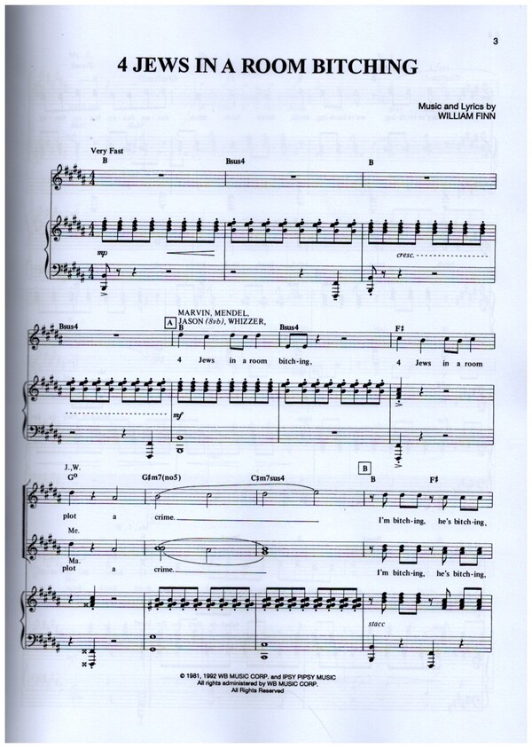 Falsettos: Vocal Selections