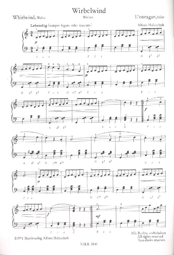 Wirbelwind Walzer für Akkordeon