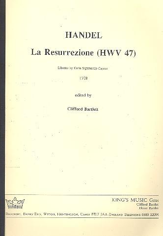 La Resurrezione HWV47 for soli