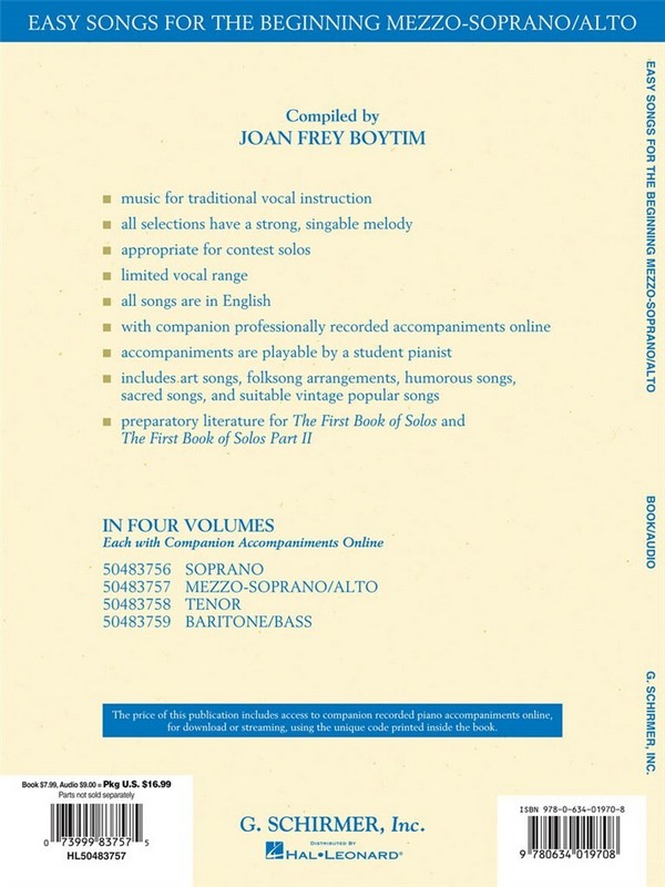 Easy Songs for the beginning (+Online Audio)