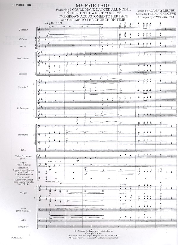 My fair Lady (Medley) for orchestra