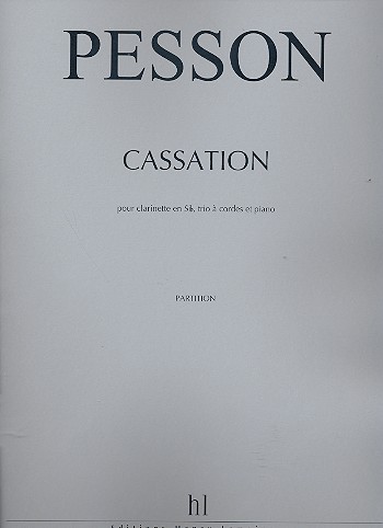 Cassation pour clarinette, trio à