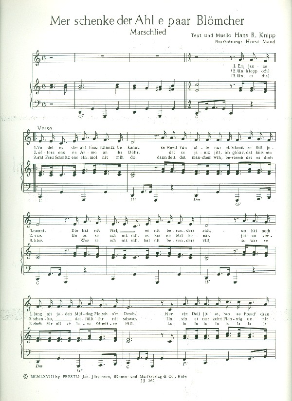 Mer schenke der Ahl e paar Blömcher: