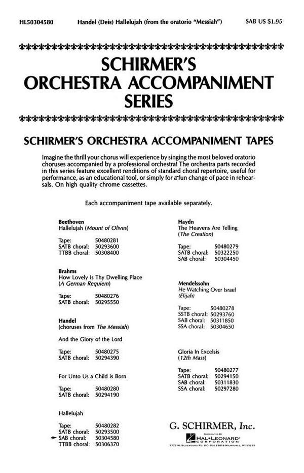 Hallelujah Chorus for mixed chorus