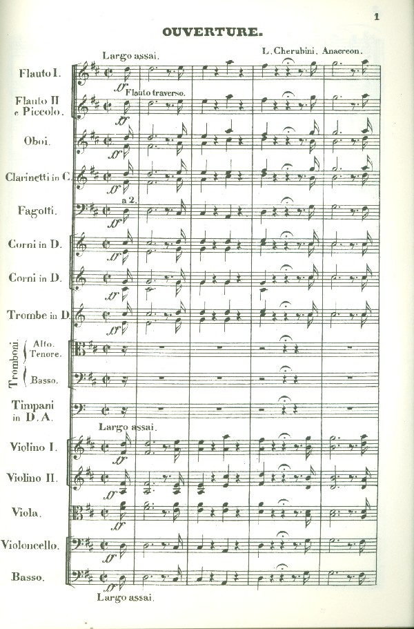 Ouvertüre zur Oper Anacréon