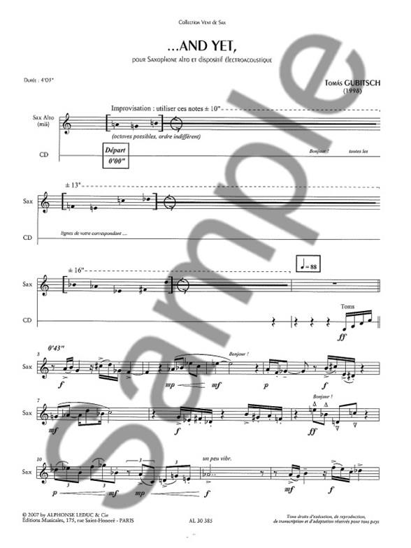 And yet (+CD) pour saxophone