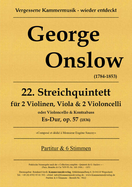 Streichquintett Es-Dur Nr. 22 op.57