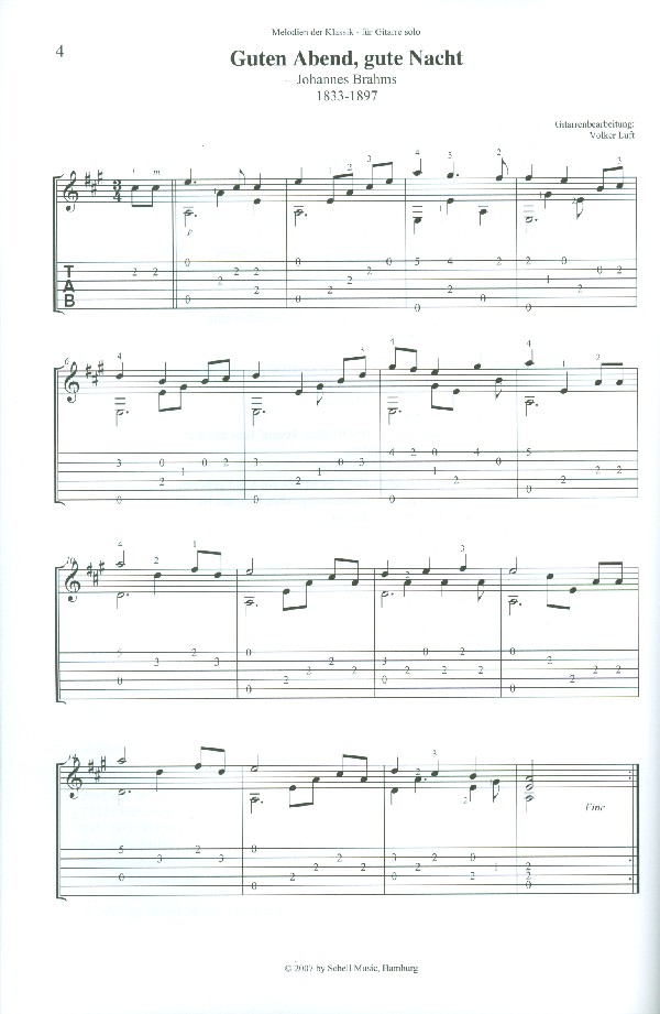 Melodien der Klassik für Gitarre