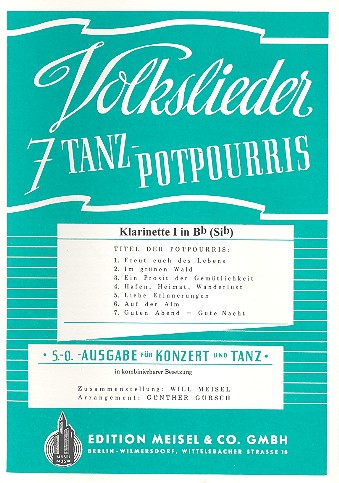 7 Volkslieder-Tanzpotpourris