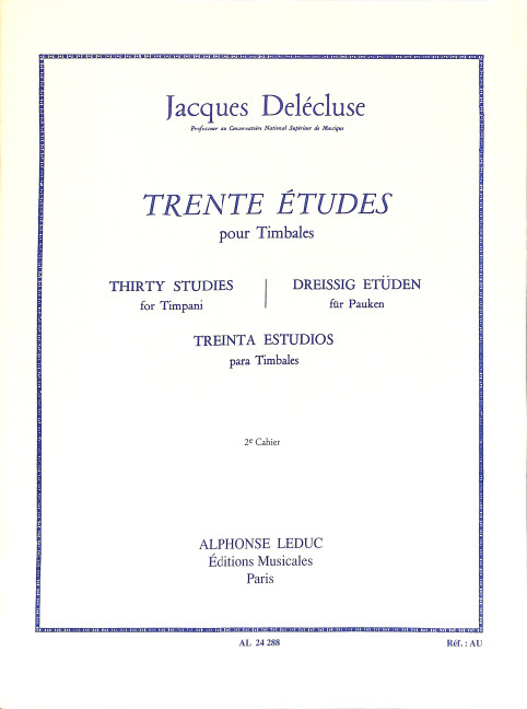 30 Études vol.2 pour timbales (fr/dt/en/sp)