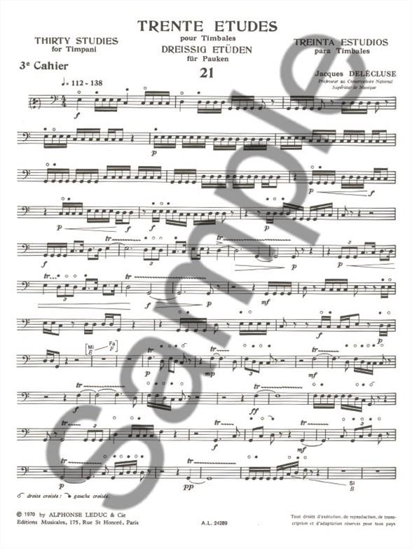 30 Études vol.3 pour timbales (dt/en/fr/sp)