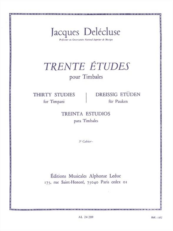 30 Études vol.3 pour timbales (dt/en/fr/sp)