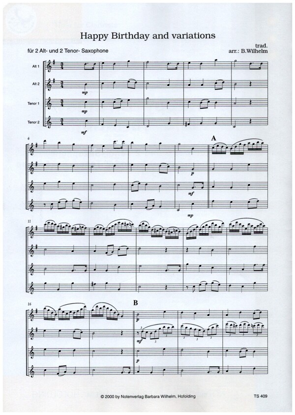 Happy Birthday and Variations